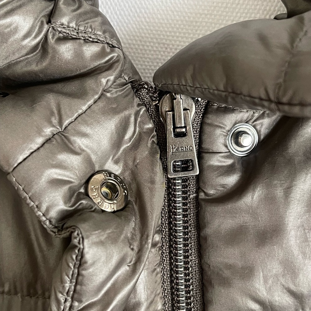 Herno Metallic Gray Puffer Jacket - Picture 4 of 15